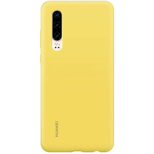 Huawei Original Silicone Car Pouzdro Yellow pro Huawei P30 (EU Blister)